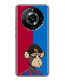 Чехол для Realme 11 Pro с картинкой «Bored Ape — фанат Барсы» Чехол для Realme 11 Pro с картинкой «Bored Ape — фанат Барсы»