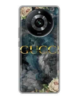 Чехол для Realme 11 Pro с картинкой «Абстрактные цветы Gucci»
