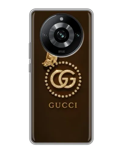 Чехол для Realme 11 Pro с картинкой «Gucci — золотая бабочка» Чехол для Realme 11 Pro с картинкой «Gucci — золотая бабочка»