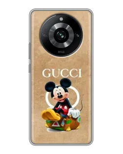 Чехол для Realme 11 Pro с картинкой «Микки Маус Gucci — крафт»