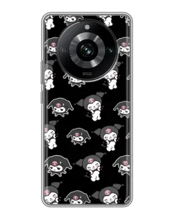 Чехол для Realme 11 Pro с картинкой «Черный паттерн Kuromi» Чехол для Realme 11 Pro с картинкой «Черный паттерн Kuromi»