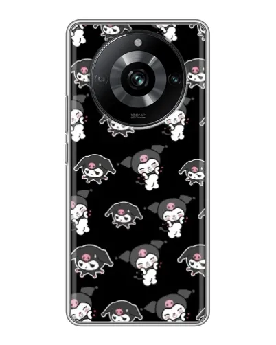 Чехол для Realme 11 Pro с картинкой «Черный паттерн Kuromi»