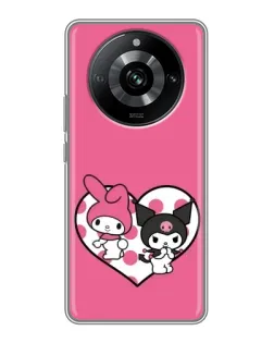 Чехол для Realme 11 Pro с картинкой «Kuromi и My Melody» Чехол для Realme 11 Pro с картинкой «Kuromi и My Melody»