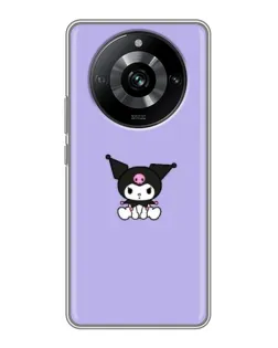 Чехол для Realme 11 Pro с картинкой «Kuromi — фиолетовый минимализм» Чехол для Realme 11 Pro с картинкой «Kuromi — фиолетовый минимализм»