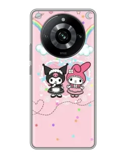 Чехол для Realme 11 Pro с картинкой «My Melody и Kuromi» Чехол для Realme 11 Pro с картинкой «My Melody и Kuromi»