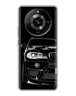 Чехол для Realme 11 Pro с картинкой «Темный силуэт BMW»