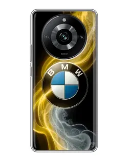 Чехол для Realme 11 Pro с картинкой «Золотистый дым BMW»