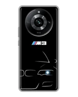 Чехол для Realme 11 Pro с картинкой «Минималистичный принт BMW M3»
