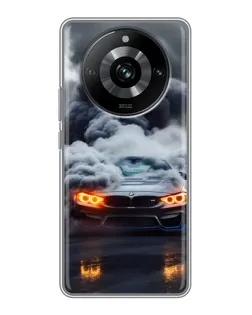 Чехол для Realme 11 Pro с картинкой «BMW в дыму»