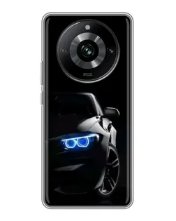 Чехол для Realme 11 Pro с картинкой «BMW — ночной взгляд»