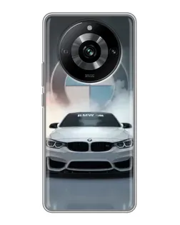 Чехол для Realme 11 Pro с картинкой «BMW в белом дыму»