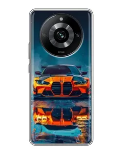 Чехол для Realme 11 Pro с картинкой «BMW — золотая эмблема»