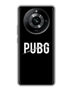 Чехол для Realme 11 Pro с картинкой «PUBG — белый логотип»