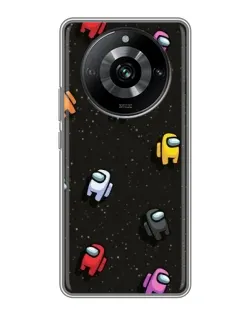Чохол для Realme 11 Pro з картинкою «Космічний патерн Among Us»
