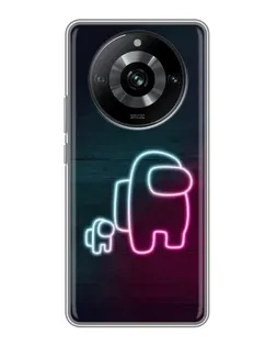 Чохол для Realme 11 Pro з картинкою «Among Us неон-арт»