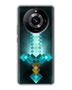 Чохол для Realme 11 Pro з картинкою «Алмазний меч неон»