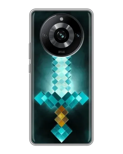 Чехол для Realme 11 Pro с картинкой «Алмазный меч неон»