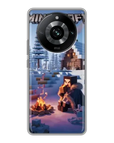 Чехол для Realme 11 Pro с картинкой «Зимний Minecraft»