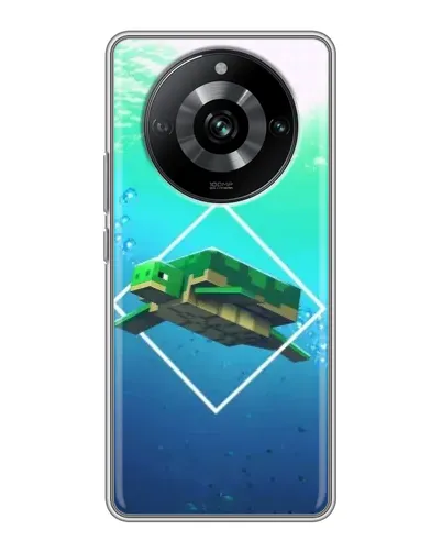 Чехол для Realme 11 Pro с картинкой «Черепаха Minecraft» Чехол для Realme 11 Pro с картинкой «Черепаха Minecraft»