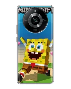 Чохол для Realme 11 Pro з картинкою «Губка Боб Minecraft»