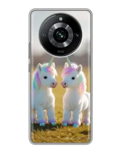 Чохол для Realme 11 Pro з картинкою «Пара єдинорогів»