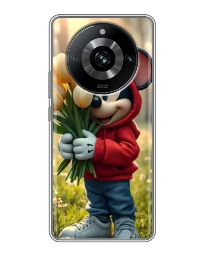 Чохол для Realme 11 Pro з картинкою «Міккі з тюльпанами»
