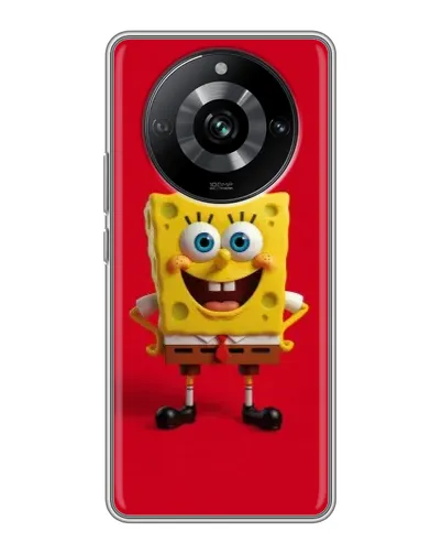 Чохол для Realme 11 Pro з картинкою «Спанч Боб на червоному»
