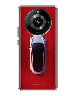 Чехол для Realme 11 Pro с картинкой «Tesla Top View»