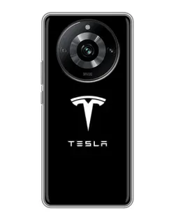 Чехол для Realme 11 Pro с картинкой «Tesla White Logo»