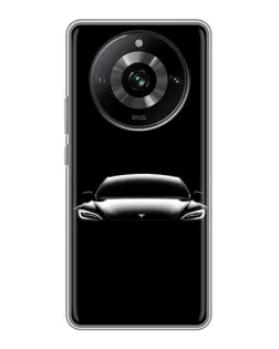 Чехол для Realme 11 Pro с картинкой «Фары Tesla Night»