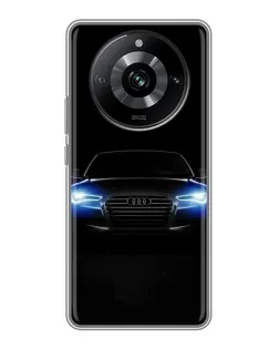Чехол для Realme 11 Pro с картинкой «Audi в неоне»