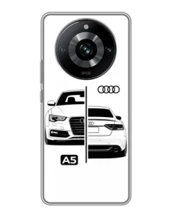 Чехол для Realme 11 Pro с картинкой «Audi — контрастный дизайн»