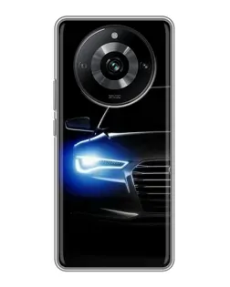 Чехол для Realme 11 Pro с картинкой «Неоновый взгляд Audi»
