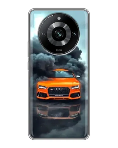 Чехол для Realme 11 Pro с картинкой «Audi в облаках дыма»