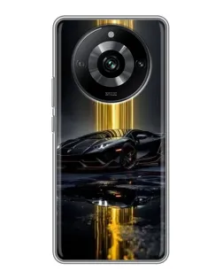 Чехол для Realme 11 Pro с картинкой «Ночной Lamborghini драйв»
