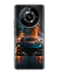 Чехол для Realme 11 Pro с картинкой «Lamborghini дымная эстетика»
