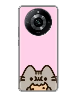 Чохол для Realme 11 Pro з картинкою «Pusheen та печиво»