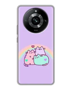Чохол для Realme 11 Pro з картинкою «Веселкові Пушини»