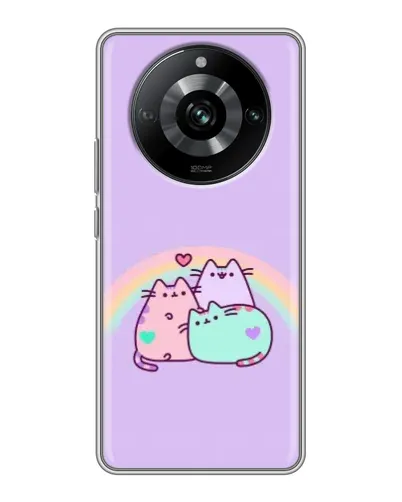 Чохол для Realme 11 Pro з картинкою «Веселкові Пушини»