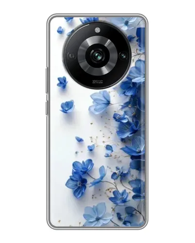 Чехол для Realme 11 Pro с картинкой «Голубой цветочный каскад» Чехол для Realme 11 Pro с картинкой «Голубой цветочный каскад»