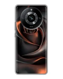 Чохол для Realme 11 Pro з картинкою «Шовкова чорна троянда»