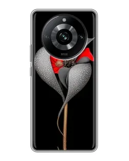 Чохол для Realme 11 Pro з картинкою «Срібна фантазійна квітка»