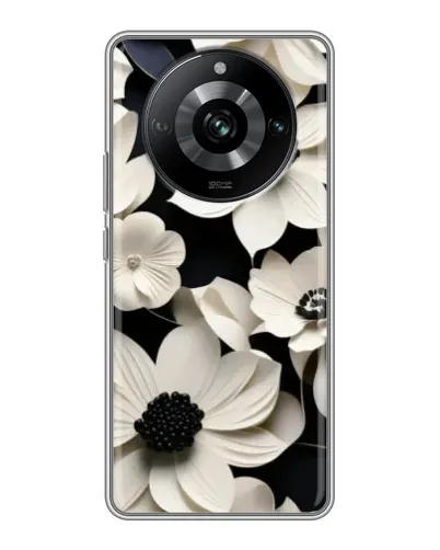 Чехол для Realme 11 Pro с картинкой «Объемные белые цветы» Чехол для Realme 11 Pro с картинкой «Объемные белые цветы»