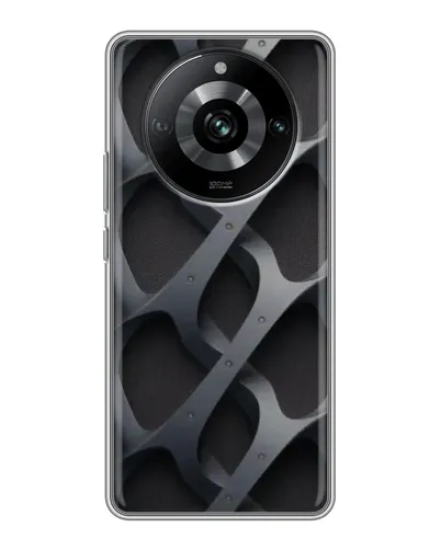 Чехол для Realme 11 Pro с картинкой «Объемное серое плетение»