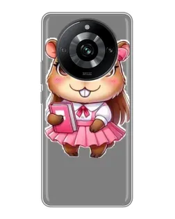 Чехол для Realme 11 Pro с картинкой «Девочка капибара»
