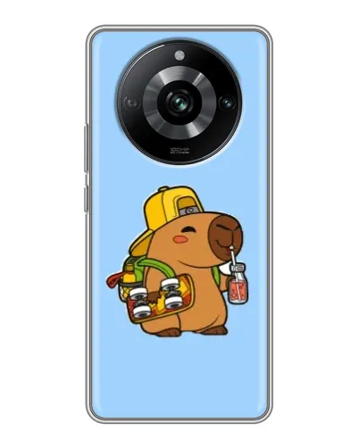 Чехол для Realme 11 Pro с картинкой «Капибара на скейте» Чехол для Realme 11 Pro с картинкой «Капибара на скейте»