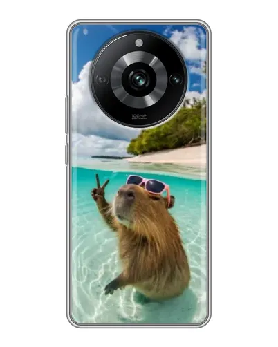 Чехол для Realme 11 Pro с картинкой «Капибара на море» Чехол для Realme 11 Pro с картинкой «Капибара на море»
