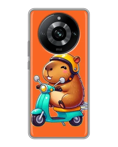 Чехол для Realme 11 Pro с картинкой «Капибара на скутере» Чехол для Realme 11 Pro с картинкой «Капибара на скутере»