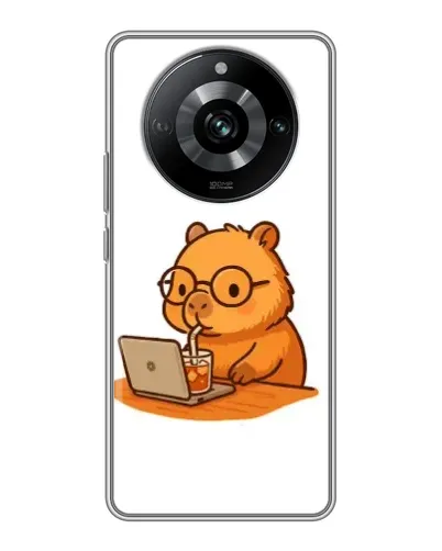 Чехол для Realme 11 Pro с картинкой «Капибара с ноутбуком» Чехол для Realme 11 Pro с картинкой «Капибара с ноутбуком»