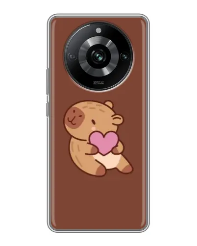 Чехол для Realme 11 Pro с картинкой «Капибара с сердцем» Чехол для Realme 11 Pro с картинкой «Капибара с сердцем»
